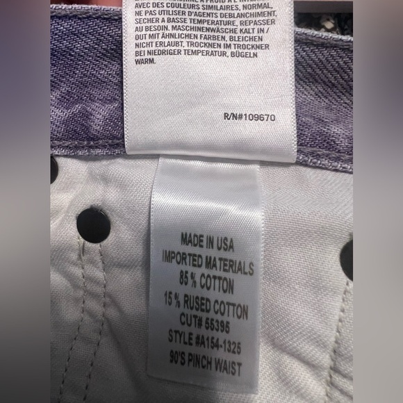 Agolde 90’s Pinch Waist Jean Ashberry Purple Size 23 - Picture 10 of 14